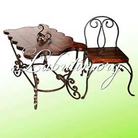 Набор кованой мебели "Для двоих" (стол + стулья)